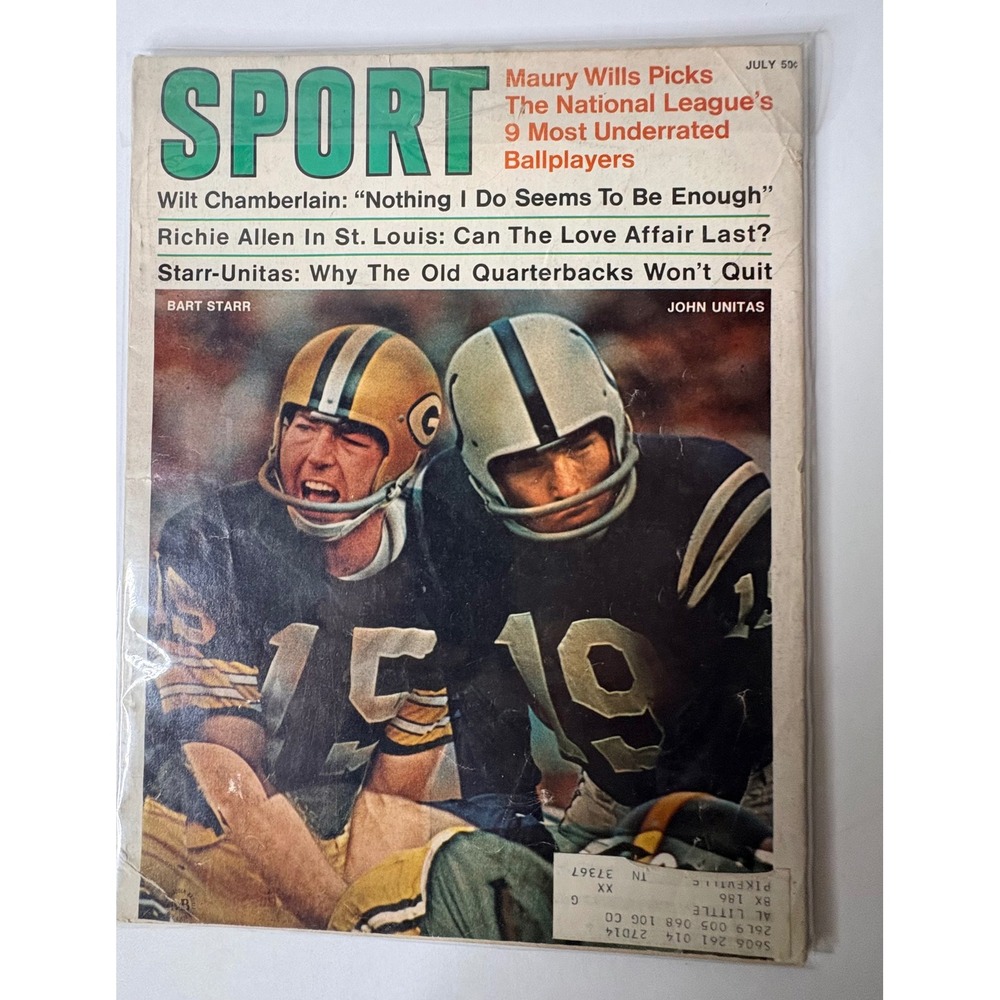 SPORT Magazine July 1970 Bart Starr Johnny Unitas Wilt‎ Chamberlain Richie Allen